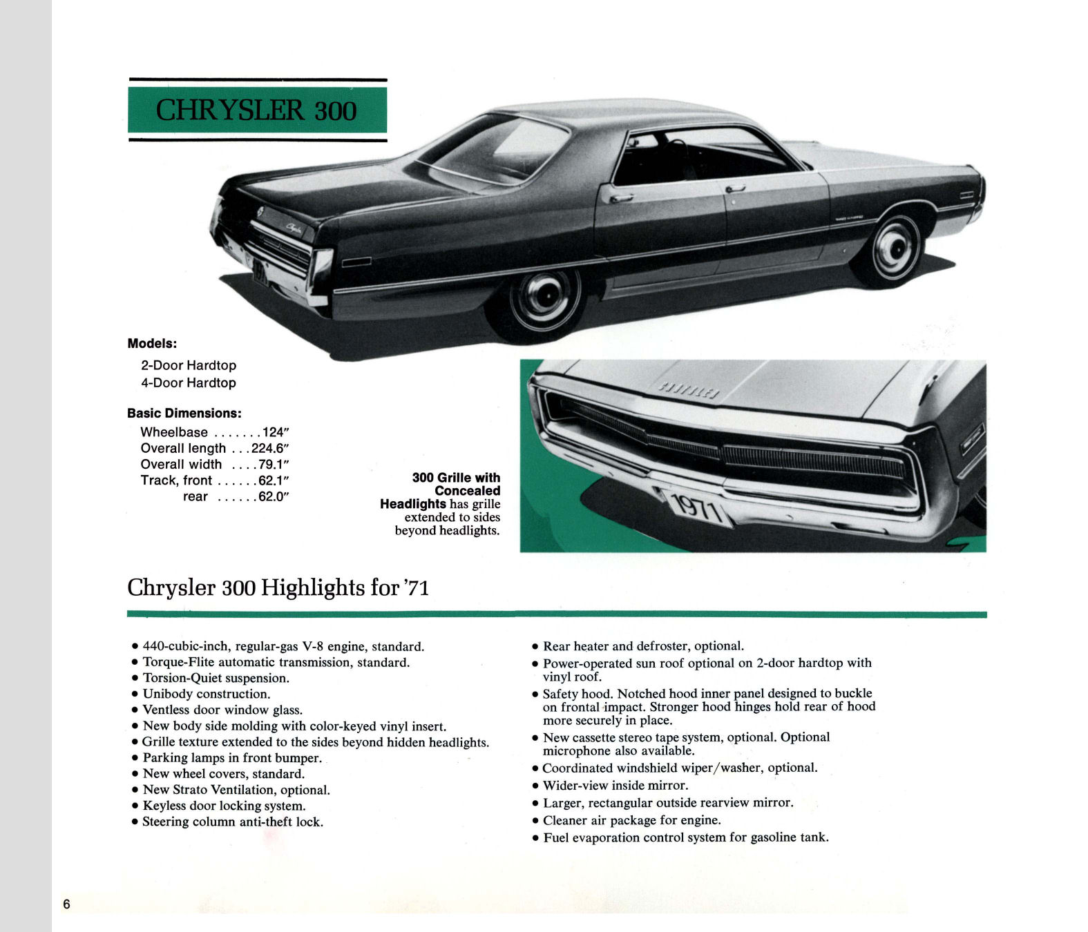 1971 Chrysler Features Brochure Page 26